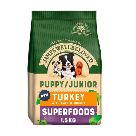 James Wellbeloved Superfoods Puppy/Junior Turkey with Kale & Quinoa 1.5kg James Wellbeloved