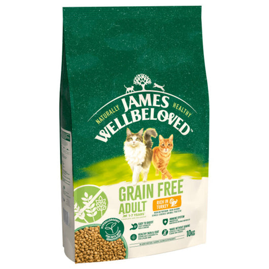 James Wellbeloved Adult Cat Turkey Grain Free 10kg James Wellbeloved