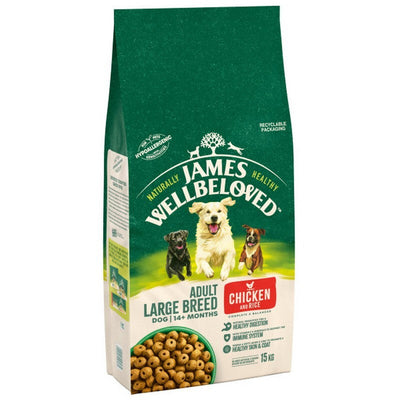 James Wellbeloved Adult Large Breed Chicken & Rice 15kg James Wellbeloved