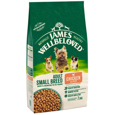 James Wellbeloved Adult Small Breed Chicken & Rice 7.5kg James Wellbeloved