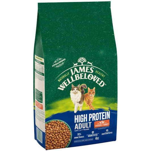 James Wellbeloved Adult Cat High Protein Chicken & Turkey 4kg James Wellbeloved