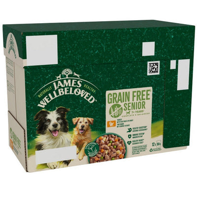 James Wellbeloved Senior Grain Free Turkey in Gravy 90g x 12 x 4 James Wellbeloved