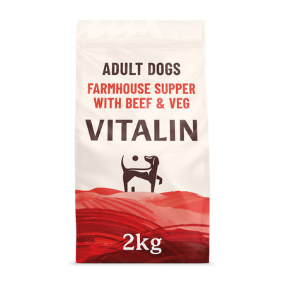Vitalin Adult Farmhouse Supper with Beef & Veg 2kg x 4 Vitalin
