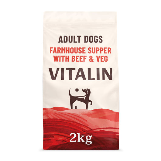Vitalin Adult Farmhouse Supper with Beef & Veg 2kg x 4 Vitalin