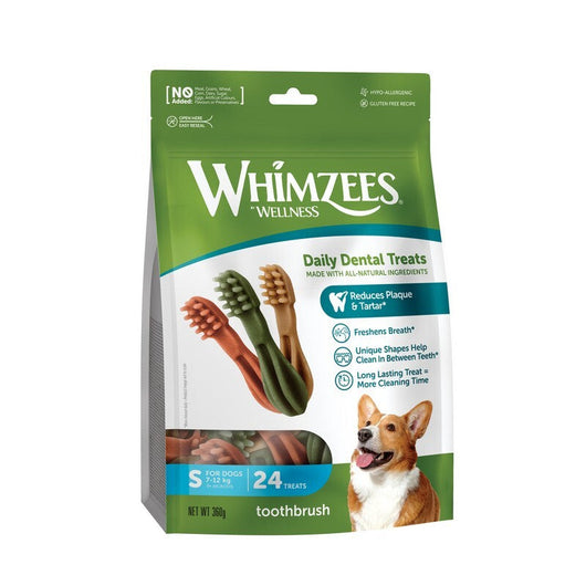 Whimzees Toothbrush Small 24/Bag x 6 Whimzees
