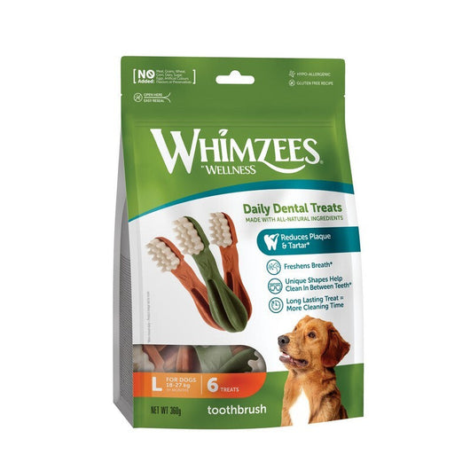 Whimzees Toothbrush Large 6 Bag x 6 Whimzees