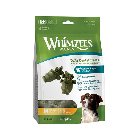Whimzees Alligator Medium 12 Bag x 6 Whimzees