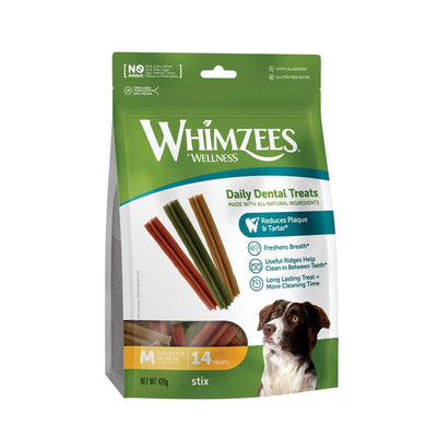 Whimzees Stix Medium 14 Bag x 6 Whimzees