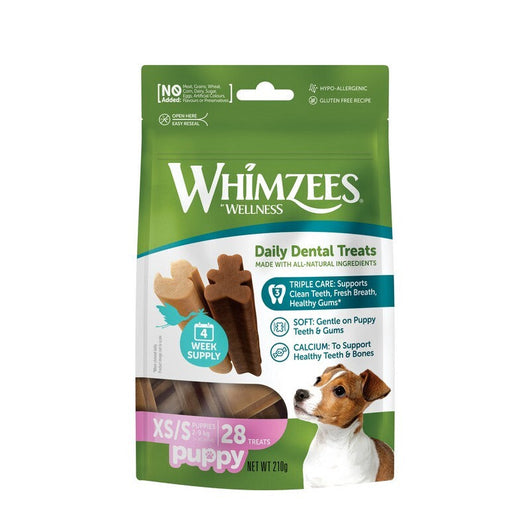Whimzees Puppy Daily Dental Treat XSmall/Small 28 Sticks x 6 Whimzees