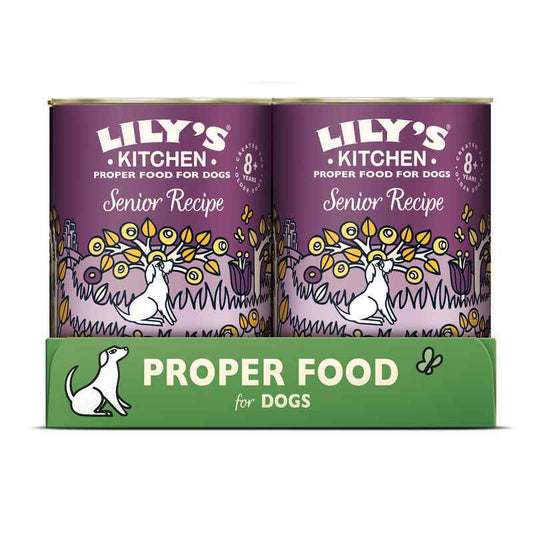 Lilys Kitchen Senior Recipe Dog Tins 400g x 6 Lily's Kitchen