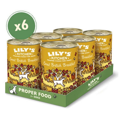 Lilys Kitchen Great British Breakfast Tins 400g x 6 Lily's Kitchen