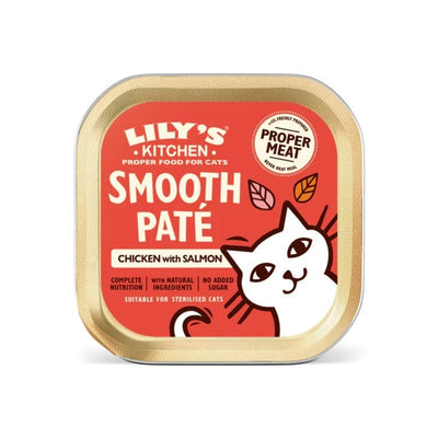 Lilys Kitchen Cat Smooth Pate Chicken with Salmon 85g x 19 Lily's Kitchen