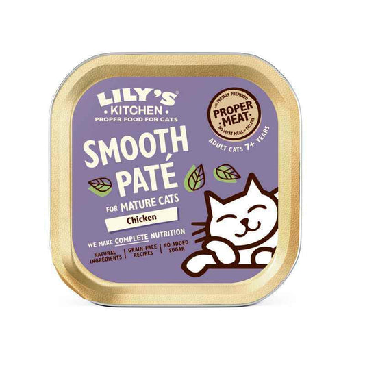 Lilys Kitchen Mature Cat Smooth Pate Chicken Foil 85g x 19 Lily's Kitchen