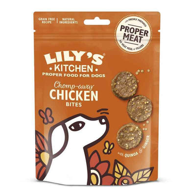 Lilys Kitchen Chomp-Away Chicken Bites Dog Treats 70g x 8 Lily's Kitchen