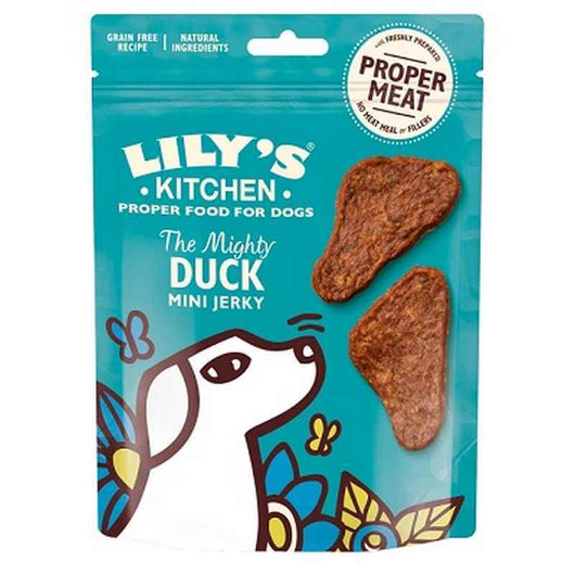 Lilys Kitchen The Mighty Duck Mini Jerky Dog Treats 70g x 8 Lily's Kitchen