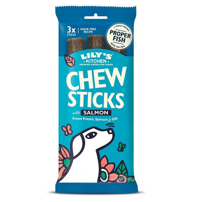Lilys Kitchen Chew Sticks with Salmon 3 Sticks 120g x 10 Lily's Kitchen