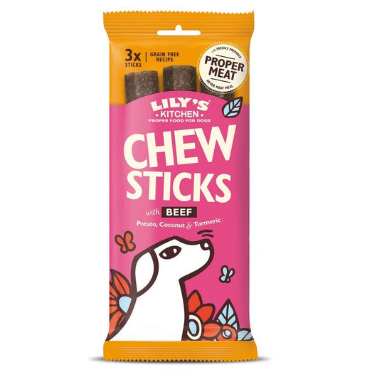 Lilys Kitchen Chew Sticks with Beef 3 Sticks 120g x 10 Lily's Kitchen