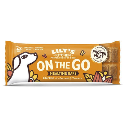 Lilys Kitchen On the Go Bar Chicken with Coconut & Turmeric 2 Pack 40g x 16 Lily's Kitchen