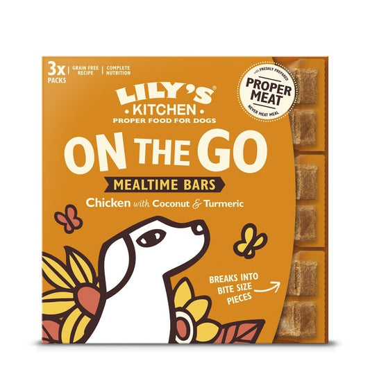 Lilys Kitchen On the Go Bar Chicken with Coconut & Turmeric 2 pack 3 x 40g x 12 Lily's Kitchen