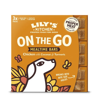 Lilys Kitchen On the Go Bar Chicken with Coconut & Turmeric 2 pack 3 x 40g x 12 Lily's Kitchen