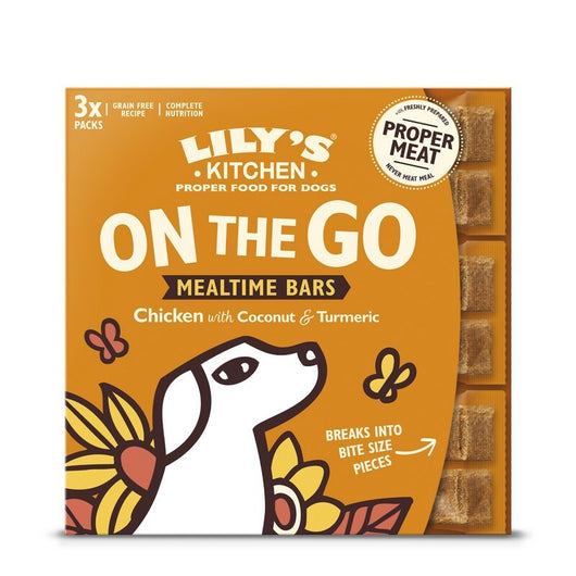 Lilys Kitchen On the Go Bar Chicken with Coconut & Turmeric 2 pack 3 x 40g x 12 Lily's Kitchen