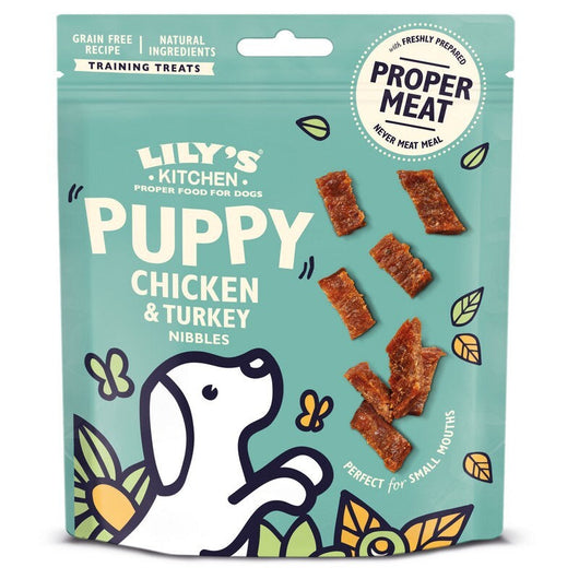 Lilys Kitchen Puppy Nibbles Chicken & Turkey Treats 70g x 8 Lily's Kitchen