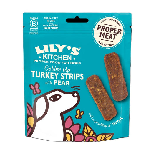 Lilys Kitchen Turkey Strips Dog Treats 70g x 8 Lily's Kitchen