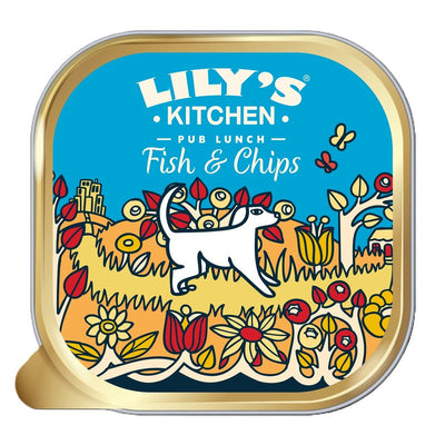 Lilys Kitchen Fish & Chips Trays 150g x 10 Lily's Kitchen