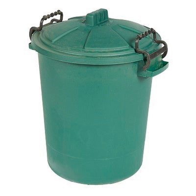 Heavy Duty Dustbin & Lid with Clip 50 litre Green Saddlers