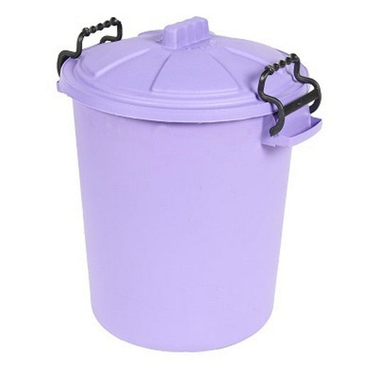 Heavy Duty Dustbin & Lid with Clip 50 litre Purple Saddlers