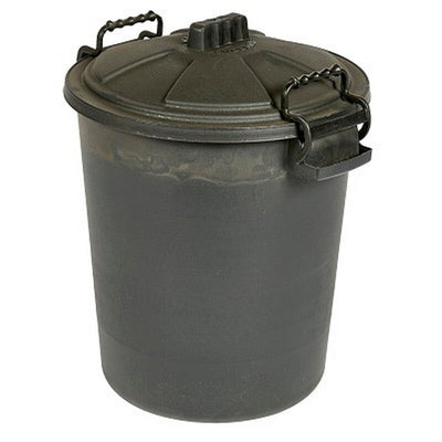 Heavy Duty Dustbin with Clip 50 litre Black Saddlers