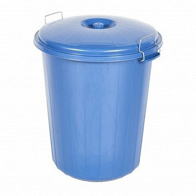 Heavy Duty Dustbin & Lid with Clip 70 litre Blue Saddlers