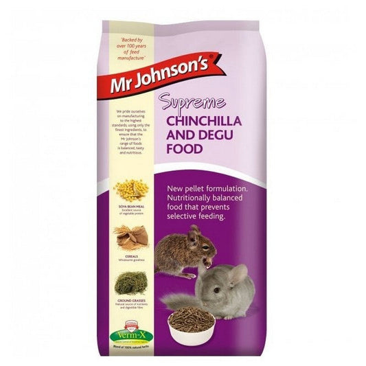 Mr Johnsons Supreme Chinchilla & Degu Pellets 20kg Mr Johnsons