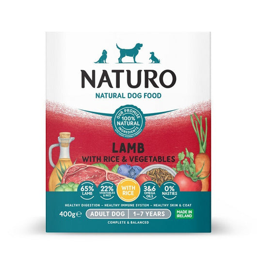 Naturo Adult Lamb with Rice & Veg Trays 400g x 7 Naturo
