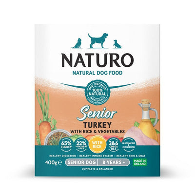 Naturo Senior Dog Turkey with Rice & Veg Trays 400g x 7 Naturo