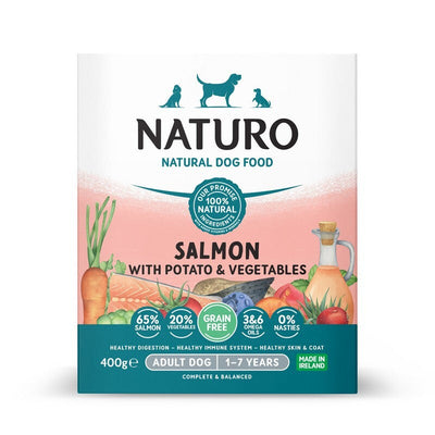 Naturo Adult Grain Free Salmon with Potato & Veg Trays 400g x 7 Naturo