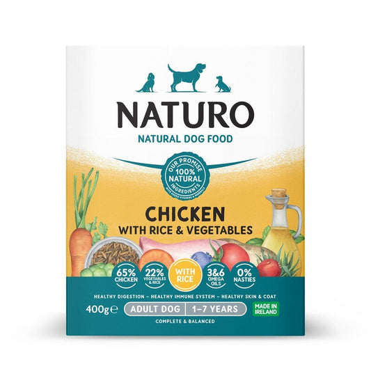 Naturo Adult Chicken with Rice & Veg Trays 400g x 7 Naturo