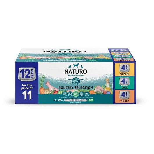 Naturo Adult Grain Free Variety with Potato & Veg Trays 400g x 12 for 11 Naturo