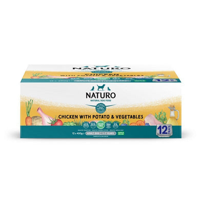 Naturo Adult Grain Free Chicken with Potato & Veg Trays 400g x 12 Naturo