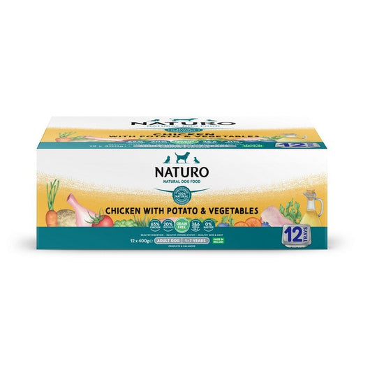 Naturo Adult Grain Free Chicken with Potato & Veg Trays 400g x 12 Naturo