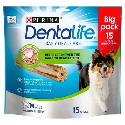 DentaLife Medium (12kg-125kg) 345g 15 Sticks x 3 DentaLife