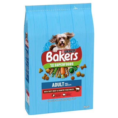 Bakers Complete Adult Dog with Beef & Veg 3kg Bakers