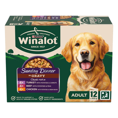 Winalot Adult Sunday Dinner in Gravy 100g x 12 x 4 Winalot