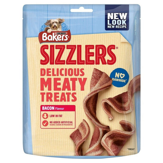 Bakers Sizzlers Bacon Dog Treats 90g x 6 Bakers