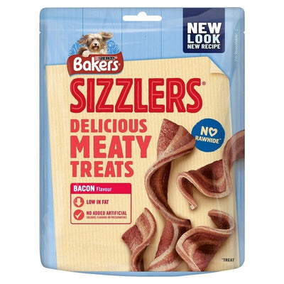 Bakers Sizzlers Bacon Dog Treats 90g x 6 Bakers