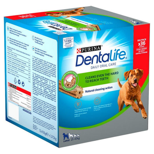 DentaLife Large Dog 1272g 36 Sticks x 2 DentaLife