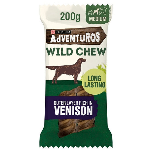 Adventuros Wild Chews Venison Medium 200g x 6 Adventuros