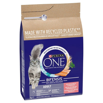Purina One Adult Cat Salmon and Wholegrain 3kg Purina One