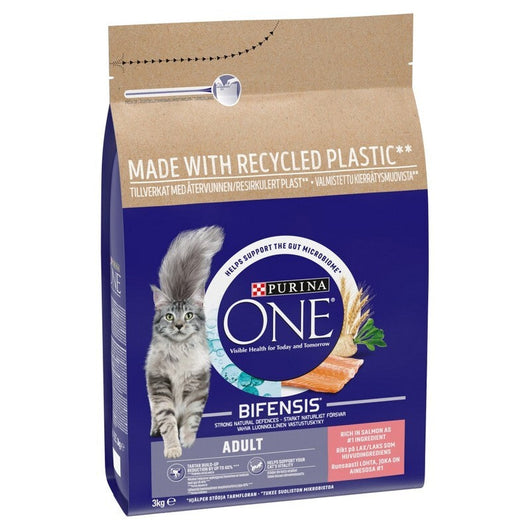 Purina One Adult Cat Salmon and Wholegrain 3kg Purina One