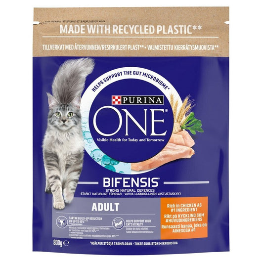 Purina One Adult Cat Chicken and Wholegrains 800g x 4 Purina One